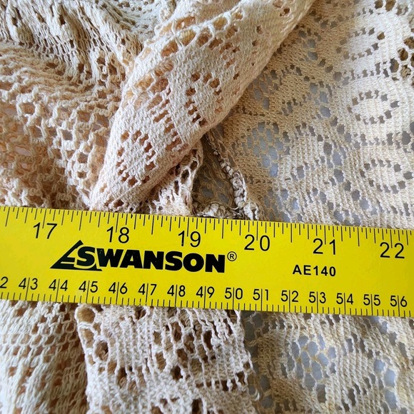 Crochet‎ Tunic Womens Large BOHO Cottage Country Hippy Festival Cotton Ercu - Picture 11 of 13